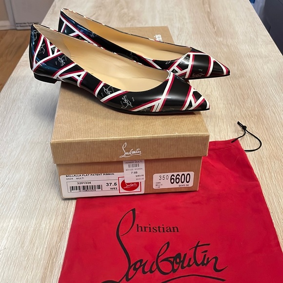 Christian Louboutin Shoes - Louboutin Ballalla Flat in Ribbon Patent Leather - 37.5